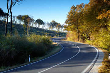 lonesome road in autumn