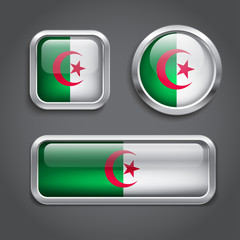 Algeria flag buttons