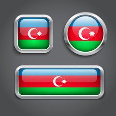 Azerbaijan flag  buttons