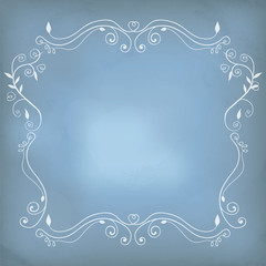 Beautiful blue background with frame.