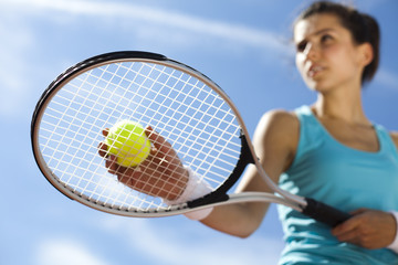 Girl Playing Tennis 