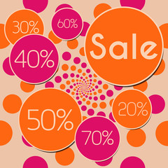 Sale Peach Pink Square