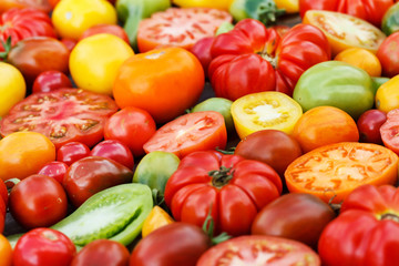 Fototapeta na wymiar colorful tomatoes