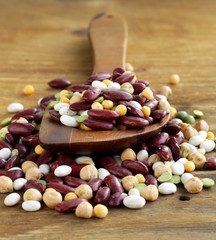 Assortment of different types of beans