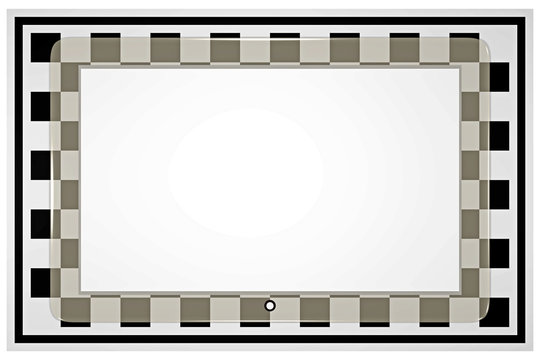 tablet with glass frame