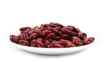 Red beans on a plate.