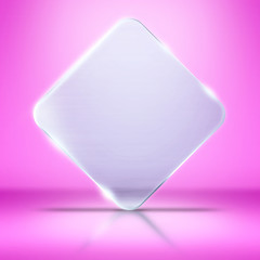 Photo of blank glass plate with copy space