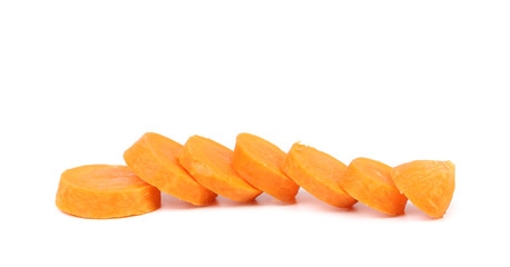 Raw carrot slices