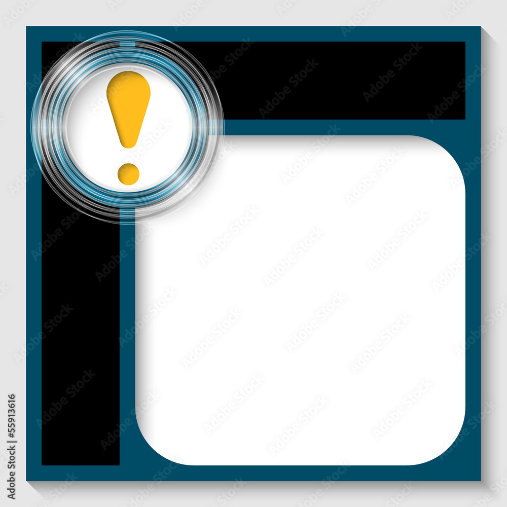 Poster abstract vector frames for text and exclamation mark