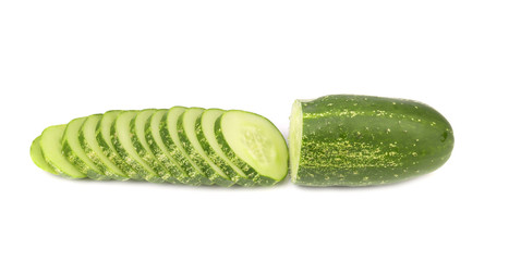 Sliced fresh cucumber.