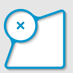 Obraz premium blue text frame with ban mark