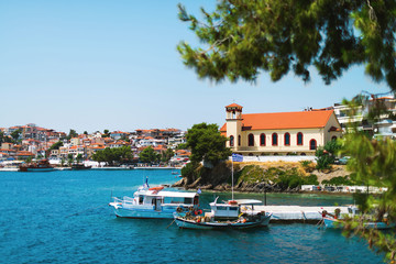 landscape of a greek town