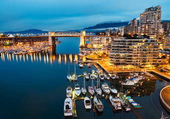 Burrard Street Bridge in Downtown Vancouver