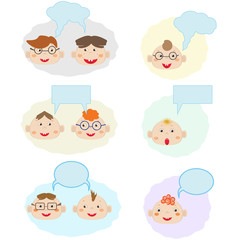 Children with messages.