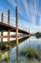 Pitt River Bridge With Clear Skies