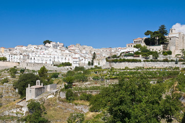 Panoramic view of Monte Sant'Angelo. Puglia. Italy.