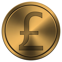 Obraz premium Shiny metallic copper-colored icon