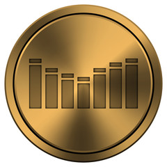 Shiny metallic copper-colored icon