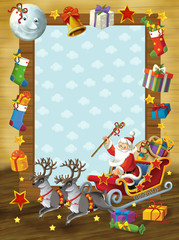 The happy christmas frame - border - illustration