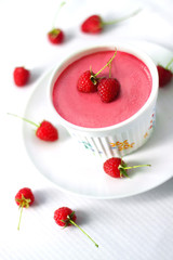Raspberry dessert with cream cheese