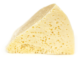 Fresh Cheese over white background