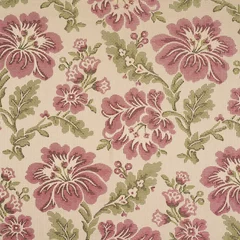 Fotobehang Fabric background with floral pattern © Ni23