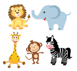 set of african animals