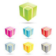 colorful cube icons