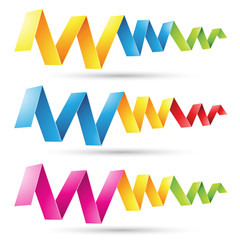 www symbol with folded paper