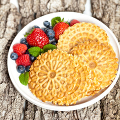 Traditional Italian pizzelle