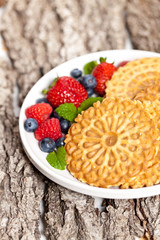 Traditional Italian pizzelle