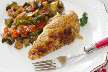 poulet et ratatouille