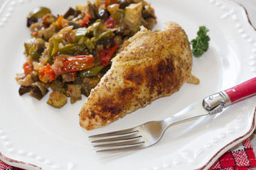 poulet et ratatouille