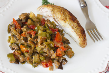 poulet et ratatouille