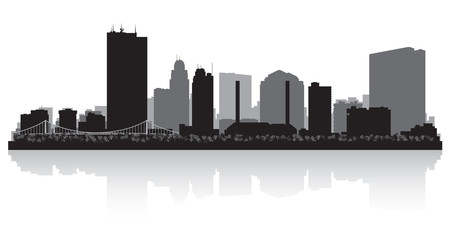 Obraz premium Toledo Ohio city skyline silhouette
