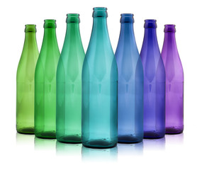 Colored bottles - obrazy, fototapety, plakaty