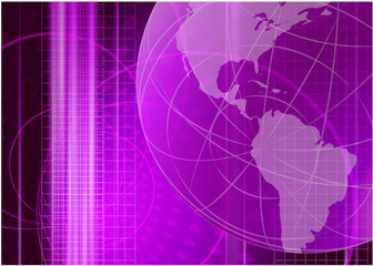 Lilac global communication vector abstract.