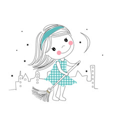 cute little girl,witch