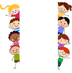 Group of children and frame