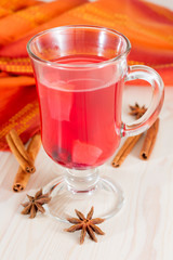 Glass of mulled wine
