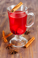 Glass of mulled wine