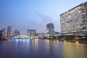Fototapeta na wymiar cityscape of night Tokyo