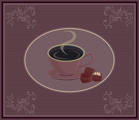 Vector design for coffee house or shop menu, the background