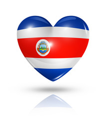 Love Costa Rica, heart flag icon