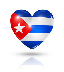 Love Cuba, heart flag icon