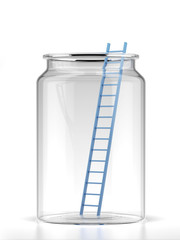 Ladder in jar