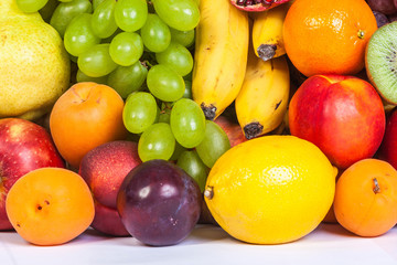 Huge group of fresh fruits