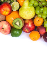 Huge group of fresh fruits