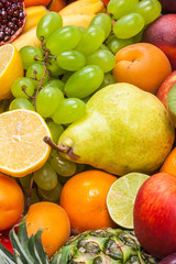 Huge group of fresh fruits