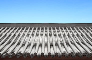 Traditional Chinese Roof with sky